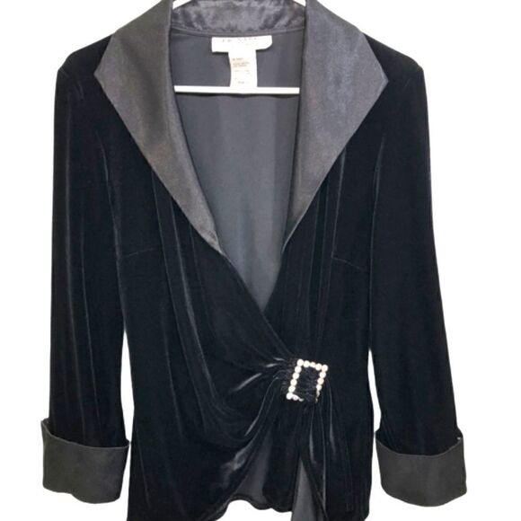 J.R. Nites by Caliendo Black Blazer Size 10 - Picture 1 of 3